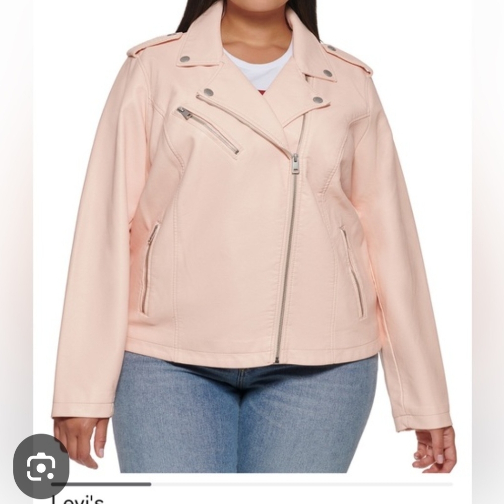 Levis Strauss Light Pink Faux Leather Jacket